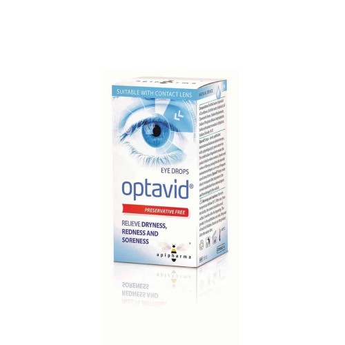 Uplab Optavid Eye Drops 10ml (Οφθαλμικές Σταγόνες με Υαλουρονικό Κατά της Ξηρότητας για Ενήλικες & Παιδιά άνω των 3 Ετών) - 