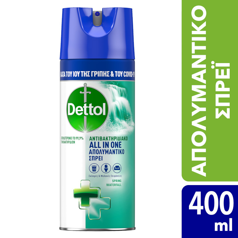 Dettol All in One Spring Waterfall Απολυμαντικό Spray 400ml - 