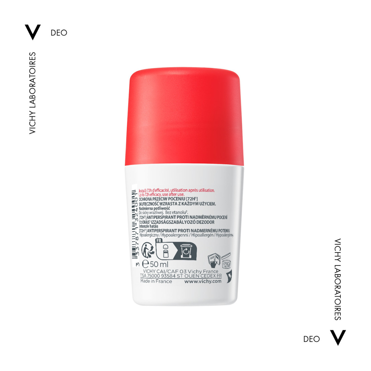 VICHY DEODORANT STRESS RESIST 72h ΑΠΟΣΜΗΤΙΚΟ ROLL-ON - 2