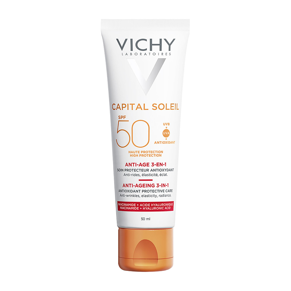 VICHY CAPITAL SOLEIL ΑΝΤΗΛΙΑΚΟ ΚΑΤΑ ΤΩΝ ΡΥΤΙΔΩΝ  3-σε-1 SPF50 - 