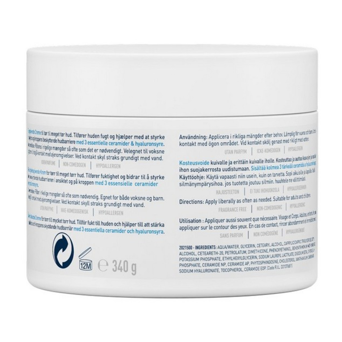 CERAVE MOISTURISING CREAM FOR DRY TO VERY DRY SKIN 340g - 2