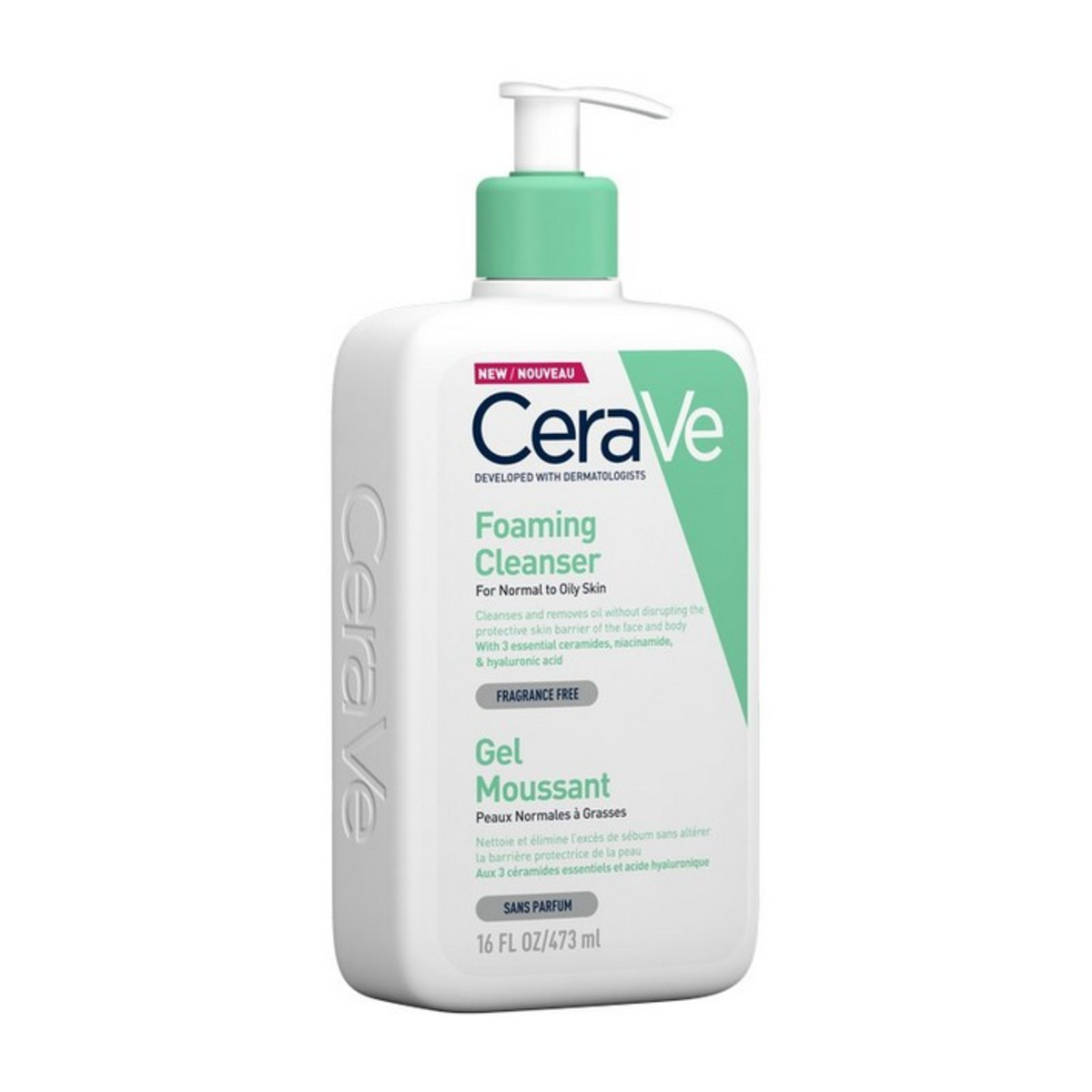 CERAVE FOAMING CLEANSER FOR NORMAL TO OILY SKIN 473ml - 2