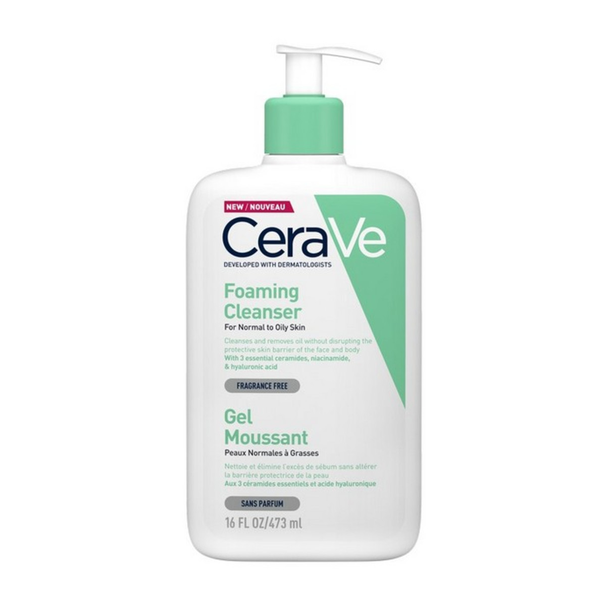 CERAVE FOAMING CLEANSER FOR NORMAL TO OILY SKIN 473ml - 