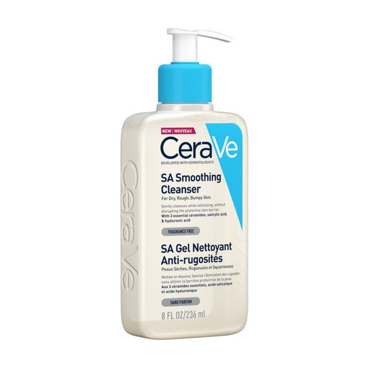 CERAVE SA SMOOTHING CLEANSER GEL ΚΑΘΑΡΙΣΜΟΥ ΠΡΟΣΩΠΟΥ & ΣΩΜΑΤΟΣ 236ml - 2