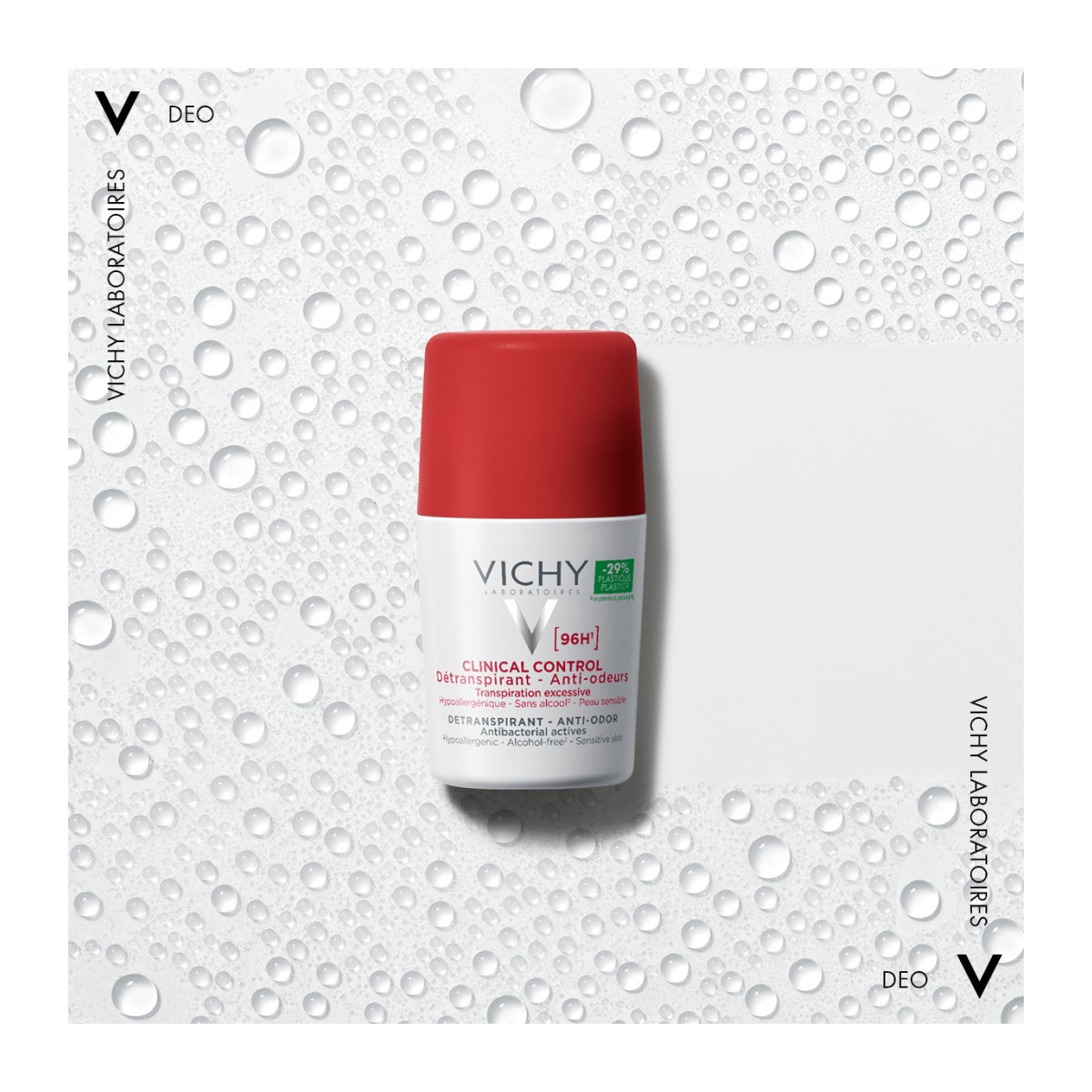 VICHY DEODORANT CLINICAL CONTROL 96h ΑΠΟΣΜΗΤΙΚΟ ROLL-ON - 2