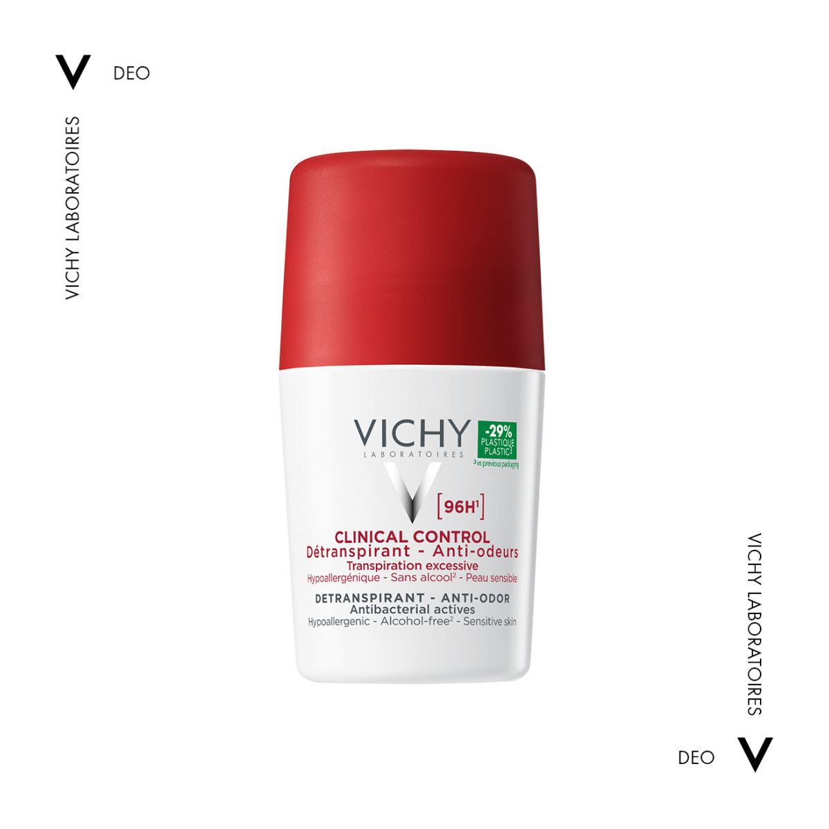 VICHY DEODORANT CLINICAL CONTROL 96h ΑΠΟΣΜΗΤΙΚΟ ROLL-ON - 