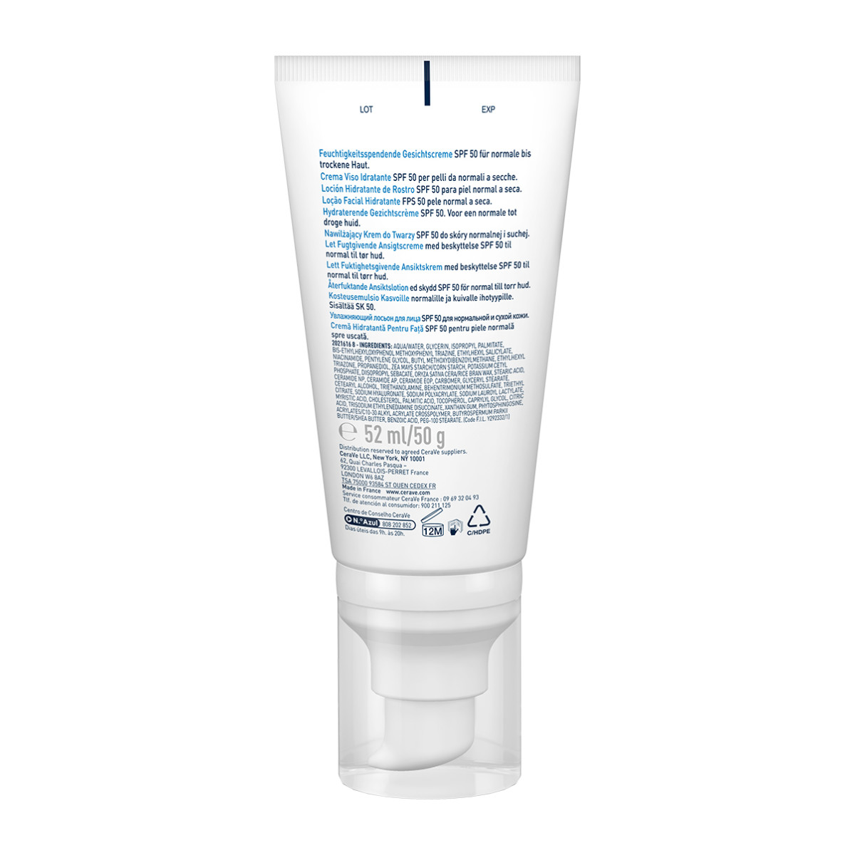 CERAVE AM FACIAL MOISTURISING LOTION ΕΝΥΔΑΤΙΚΗ ΚΡΕΜΑ ΠΡΟΣΩΠΟΥ ΜΕ SPF50 52ml - 2