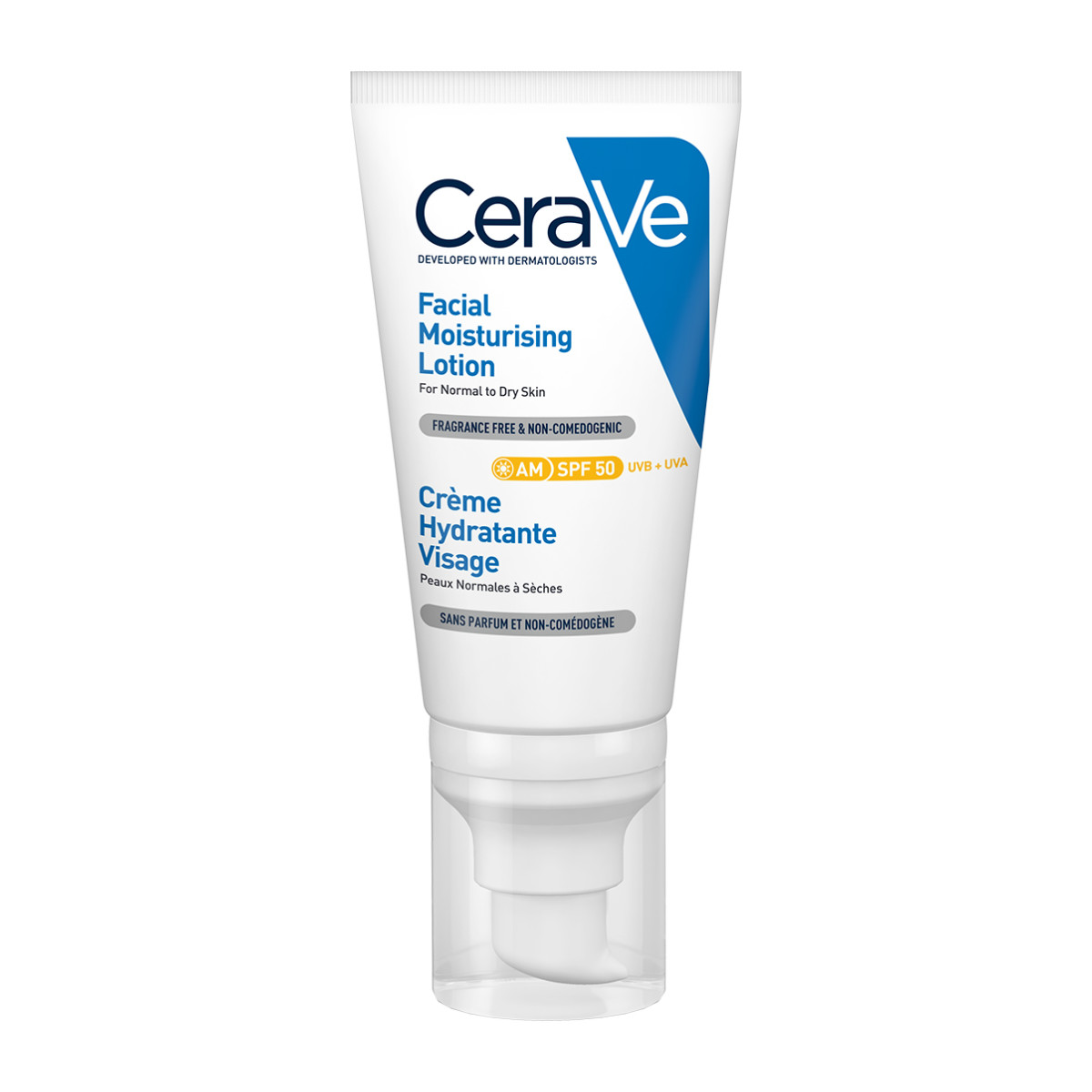 CERAVE AM FACIAL MOISTURISING LOTION ΕΝΥΔΑΤΙΚΗ ΚΡΕΜΑ ΠΡΟΣΩΠΟΥ ΜΕ SPF50 52ml - 