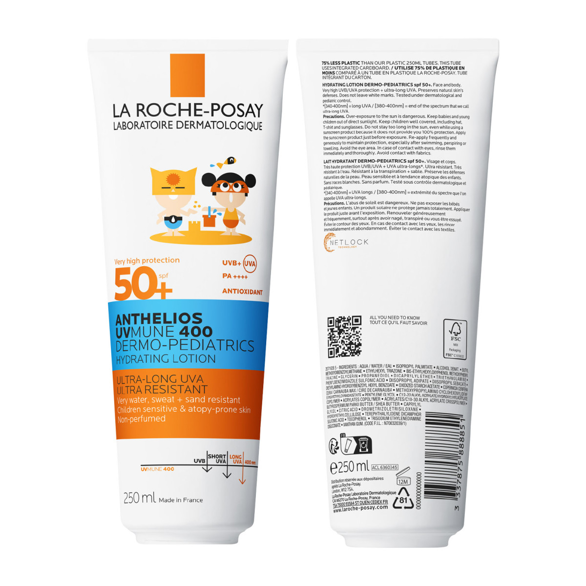 LA ROCHE POSAY ANTHELIOS UVMUNE 400 DERMO PEDIATRICS LOTION SPF 50+ ΑΝΤΗΛΙΑΚΟ - 2