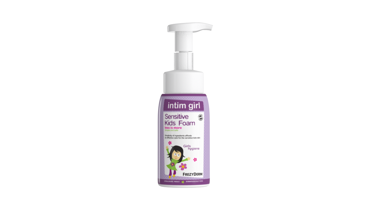 FREZYDERM SENSITIVE KIDS INTIM GIRL FOAM ΑΦΡΟΣ ΚΑΘΑΡΙΣΜΟΥ ΕΥΑΙΣΘΗΤΗΣ ΠΕΡΙΟΧΗΣ  - 