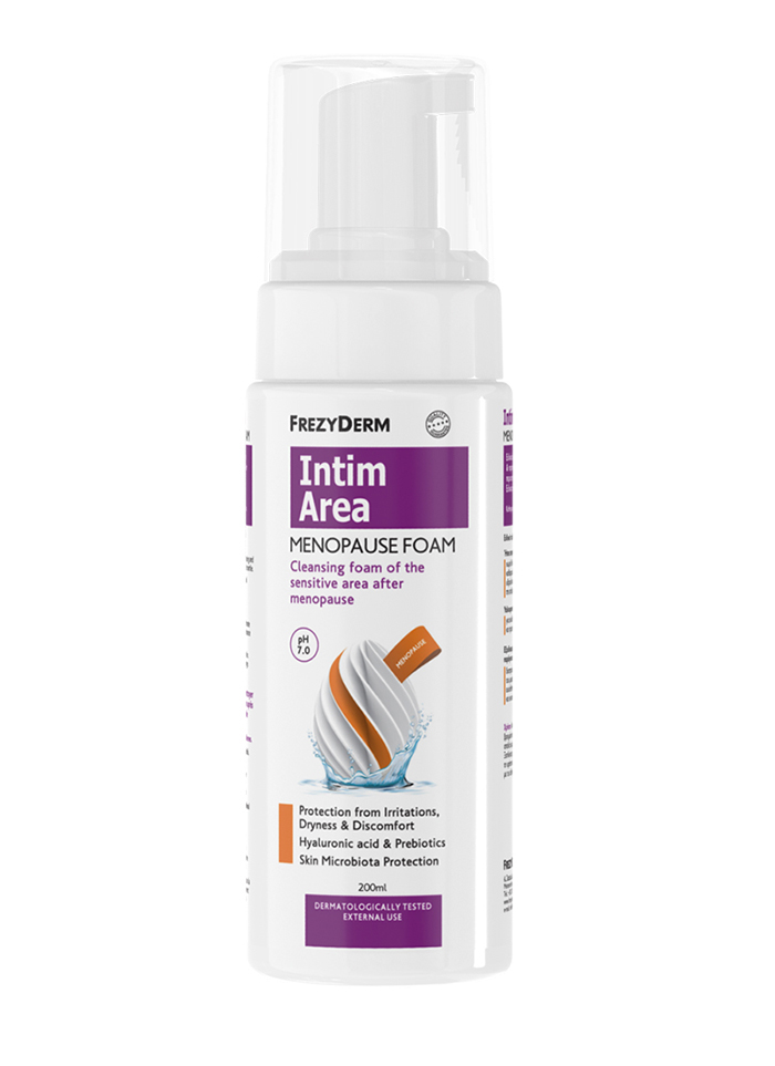 FREZYDERM INTIM AREA MENOPAUSE FOAM ΑΦΡΟΣ ΚΑΘΑΡΙΣΜΟΥ ΓΙΑ ΕΥΑΙΣΘΗΤΗ ΠΕΡΙΟΧΗ pH7.0 - 