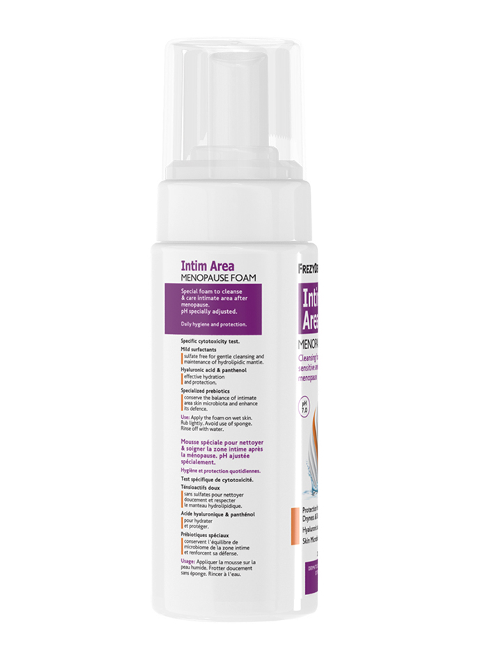 FREZYDERM INTIM AREA MENOPAUSE FOAM ΑΦΡΟΣ ΚΑΘΑΡΙΣΜΟΥ ΓΙΑ ΕΥΑΙΣΘΗΤΗ ΠΕΡΙΟΧΗ pH7.0 - 2