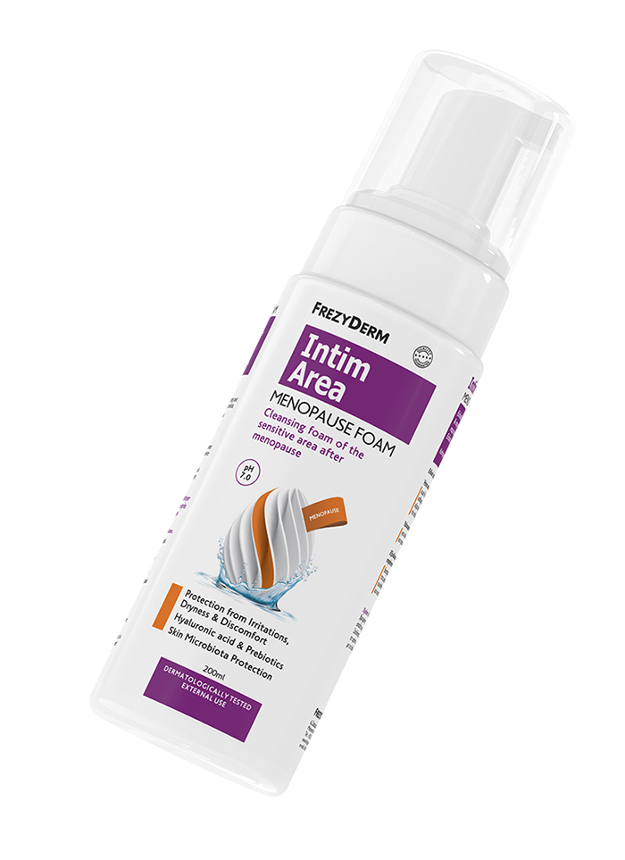 FREZYDERM INTIM AREA MENOPAUSE FOAM ΑΦΡΟΣ ΚΑΘΑΡΙΣΜΟΥ ΓΙΑ ΕΥΑΙΣΘΗΤΗ ΠΕΡΙΟΧΗ pH7.0 - 4