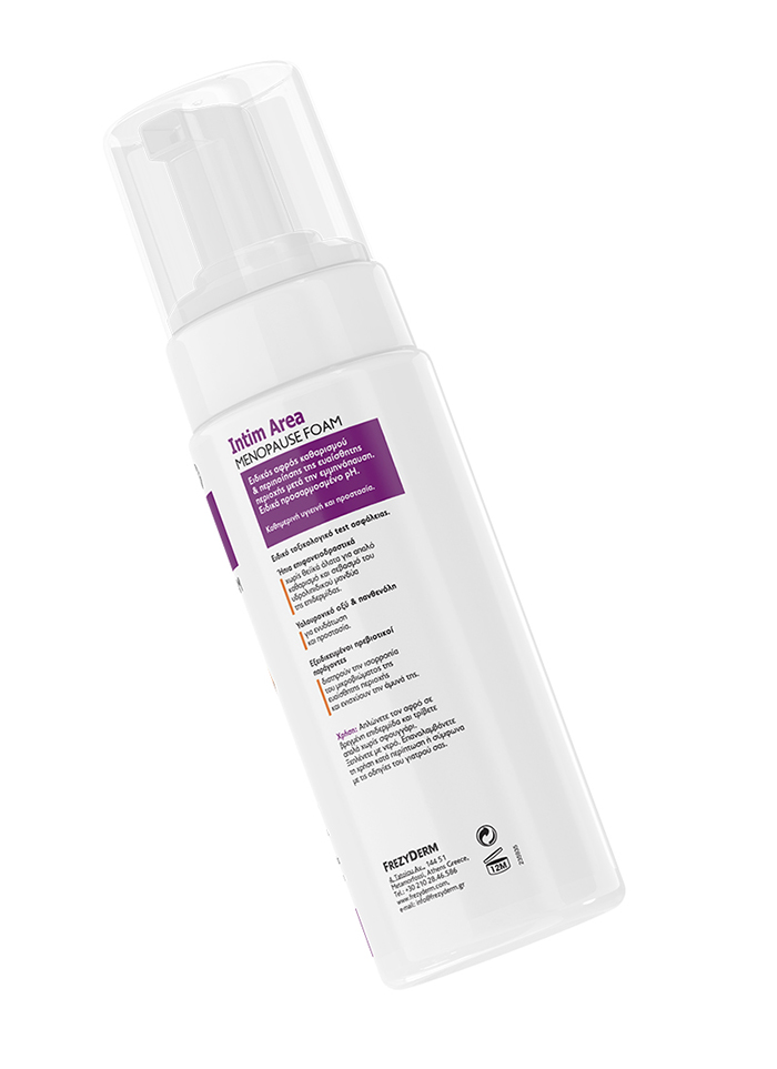 FREZYDERM INTIM AREA MENOPAUSE FOAM ΑΦΡΟΣ ΚΑΘΑΡΙΣΜΟΥ ΓΙΑ ΕΥΑΙΣΘΗΤΗ ΠΕΡΙΟΧΗ pH7.0 - 5