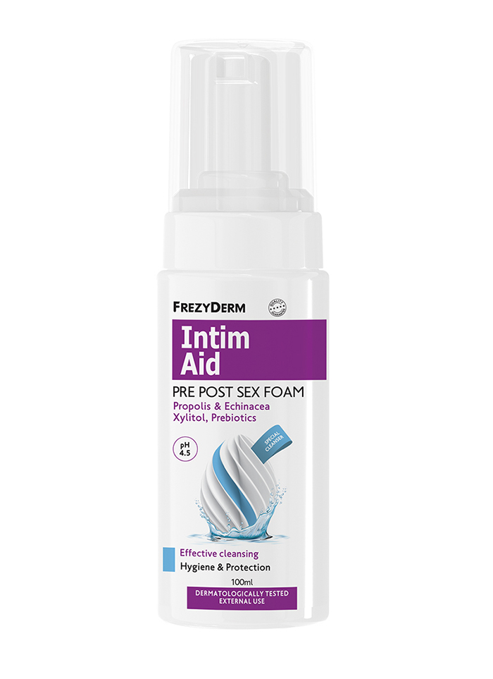 FREZYDERM INTIM AID PRE POST SEX FOAM ΑΦΡΟΣ ΚΑΘΑΡΙΜΣΟΥ ΓΙΑ ΕΥΑΙΣΘΗΤΗ ΠΕΡΙΟΧΗ ph4.5 - 