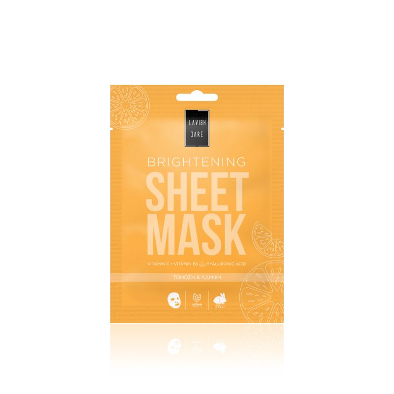 LAVISH CARE BRIGHTENING FACE SHEET MASK - ΜΑΣΚΑ ΠΡΟΣΩΠΟΥ ΜΕ ΒΙΤΑΜΙNΗ C - 