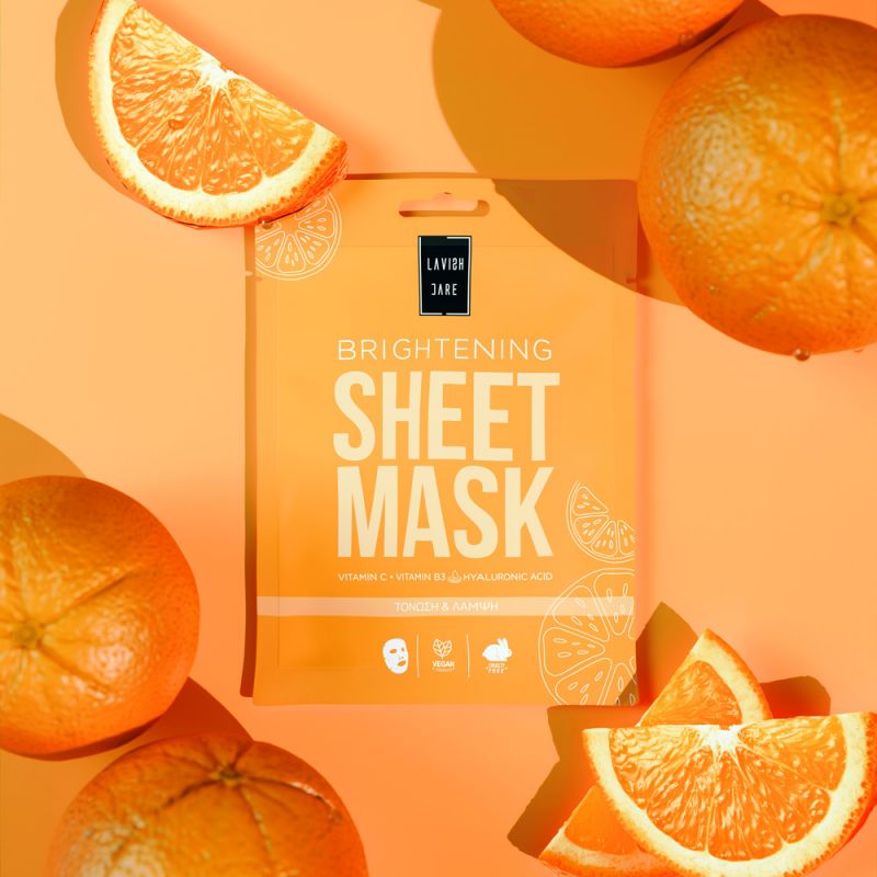 LAVISH CARE BRIGHTENING FACE SHEET MASK - ΜΑΣΚΑ ΠΡΟΣΩΠΟΥ ΜΕ ΒΙΤΑΜΙNΗ C - 2