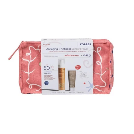 KORRES RED GRAPE ANTIAGING+ANTISPOT SUNCARE RITUAL SPF50 50ml+20ml - 