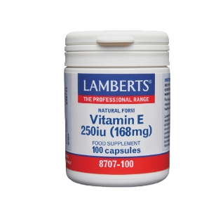 LAMBERTS VITAMIN E 250iu (168mg) 100caps - 