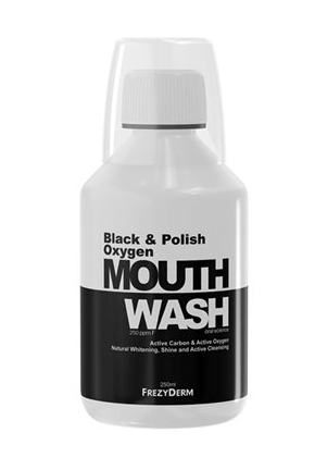 FREZYDERM ΣΤΟΜΑΤΙΚΟ ΔΙΑΛΥΜΑ BLACK & POLISH OXYGEN ΓΙΑ ΛΕΥΚΑΝΣΗ  - 