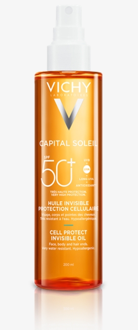 VICHY CAPITAL SOLEIL CELL PROTECT INVISIBLE OIL SPF50+ ΑΝΤΗΛΙΑΚΟ ΛΑΔΙ 200ml - 