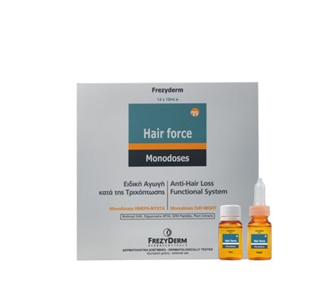 FREZYDERM HAIR FORCE MONODOSES DAY / NIGHT ΑΓΩΓΗ ΚΑΤΑ ΤΗΣ ΤΡΙΧΟΠΤΩΣΗΣ 14x10ml - 
