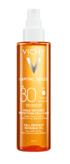 VICHY CAPITAL SOLEIL CELL PROTECT INVISIBLE OIL SPF30 ΑΝΤΗΛΙΑΚΟ ΛΑΔΙ 200ml - 