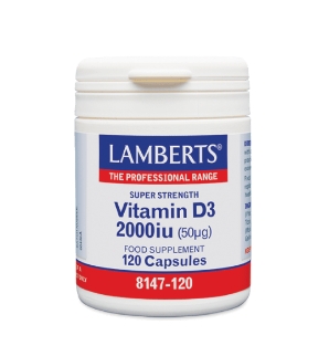 LAMBERTS VITAMIN D3 2000IU (50μg) 120tab - 