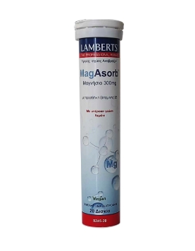 LAMBERTS Mag Asorb 300mg +B6 20 Αναβράζον δισκία - 