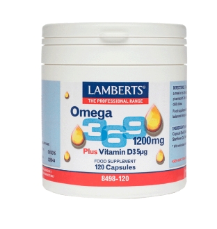 LAMBERTS OMEGA 3-6-9 1200mg plus VITAMIN D3 5μg 120caps - 