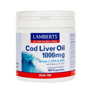 LAMBERTS COD LIVER OIL 1000mg 180caps - 