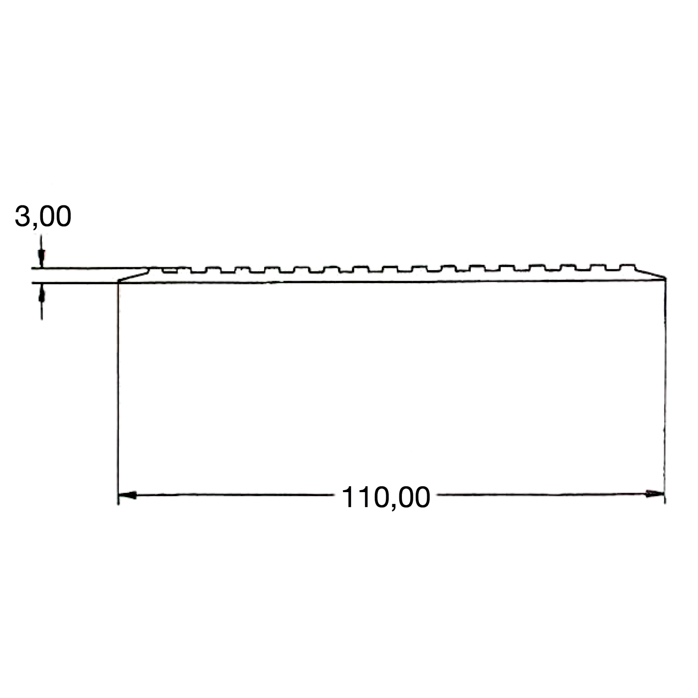 Non-slip Inflatable Rubber Profil 11cm - Grey - 2