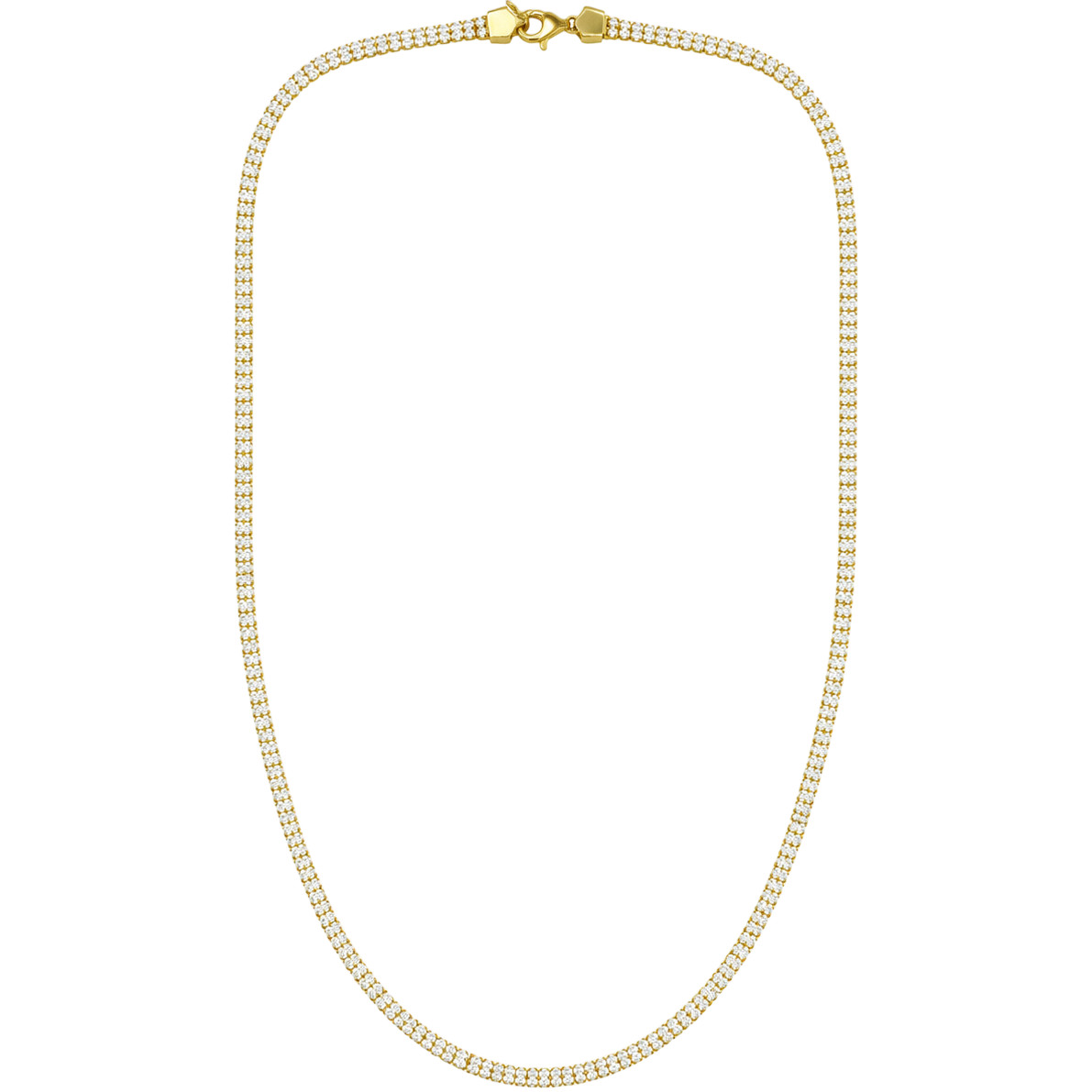 NECKLACE Riviera SENZIO Collection K9 Yellow Gold with Zircon Stones KN00031-9 - 
