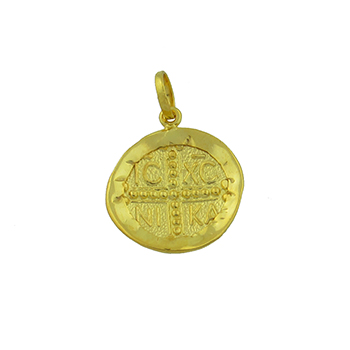 CHRISTIAN CHARMS Handmade Double Sided from 9K Yellow Gold 01-121.K9