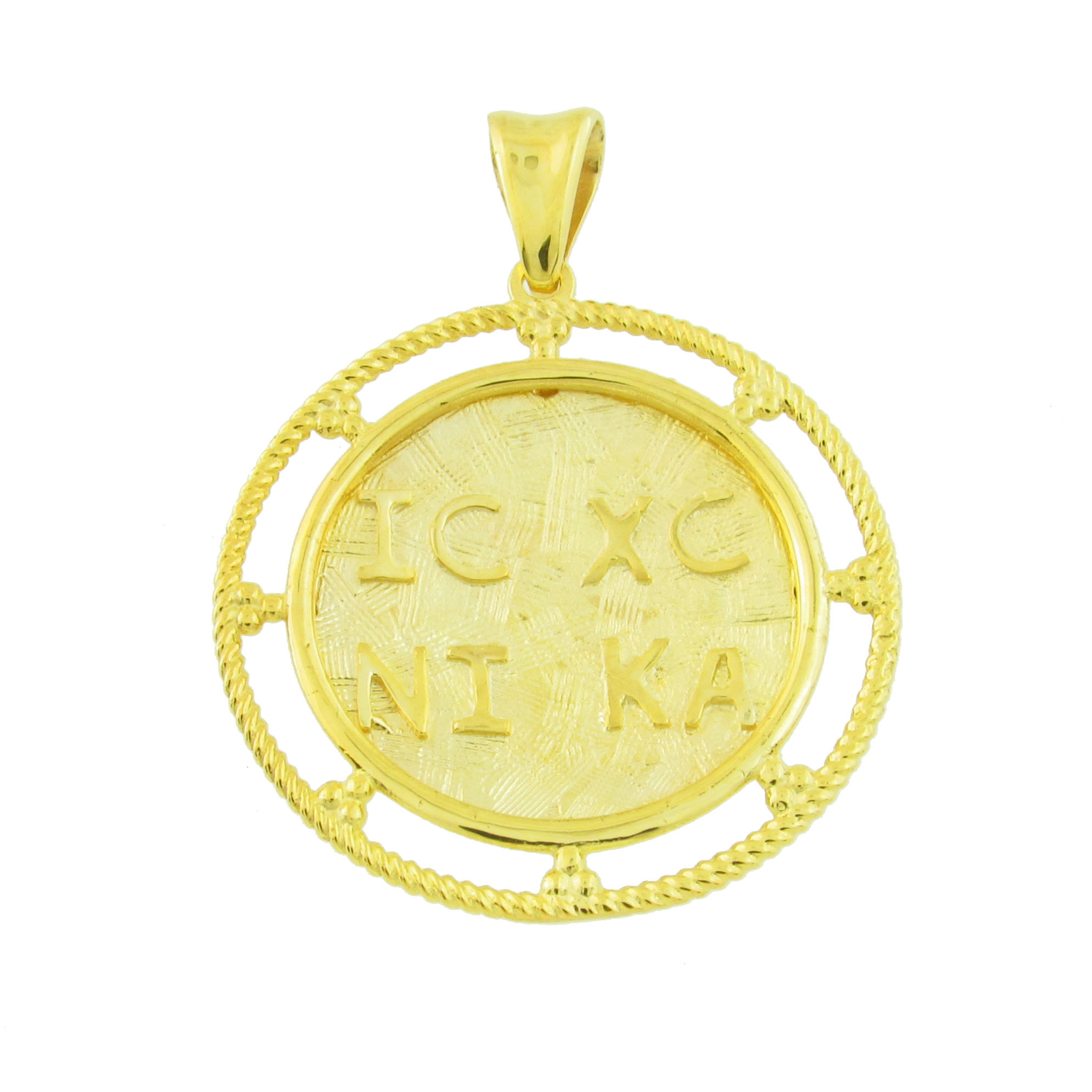 ΚΩΝΣΤΑΝΤΙΝΑΤΟ Φυλαχτο Χειροποίητο SENZIO Collection από Κ9 Κίτρινο Χρυσό 01-573.K9 - 