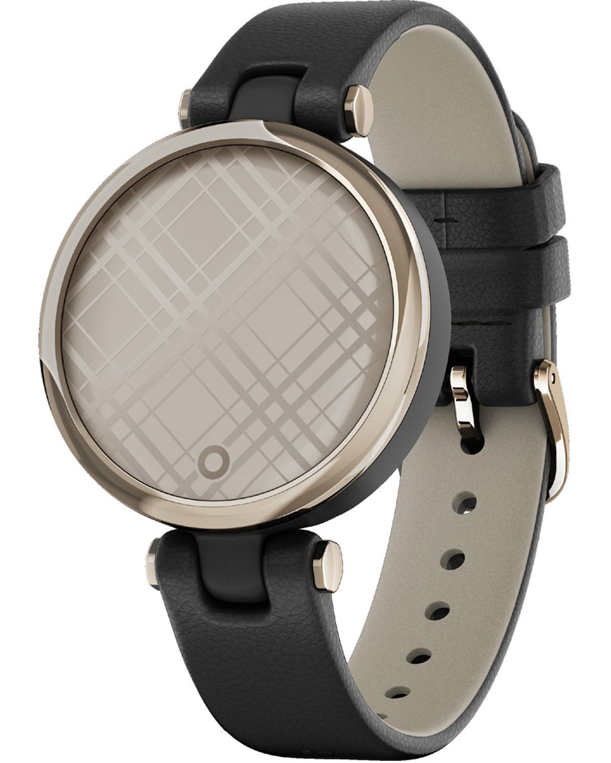 GARMIN Lily Classic Smartwatch 34.5mm Cream Gold Bezel with Black Case and Italian Leather Band 010-02384-B1 - 