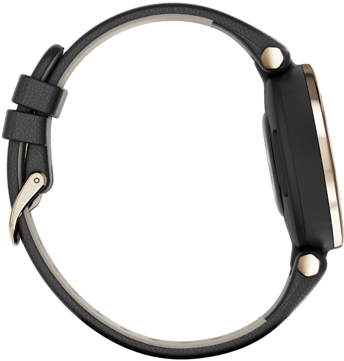 GARMIN Lily Classic Smartwatch 34.5mm Cream Gold Bezel with Black Case and Italian Leather Band 010-02384-B1 - 4