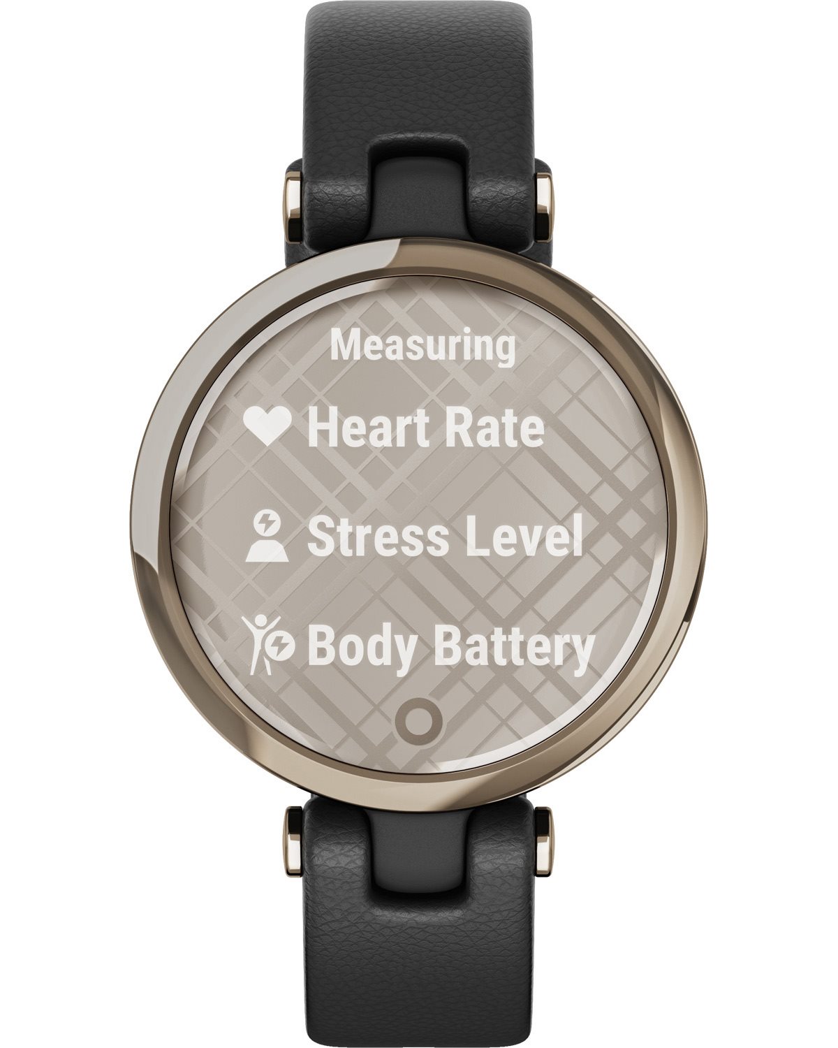 GARMIN Lily Classic Smartwatch 34.5mm Cream Gold Bezel with Black Case and Italian Leather Band 010-02384-B1 - 