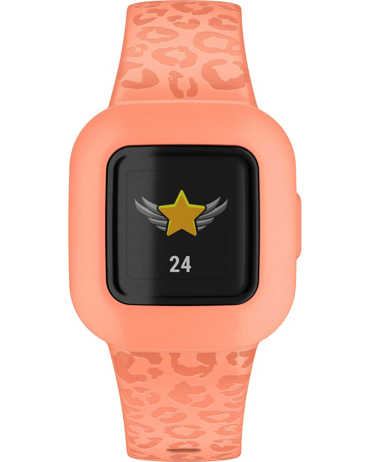 GARMIN Vivofit jr. 3 Peach Leopard Silicone Strap 010-02441-04 - 
