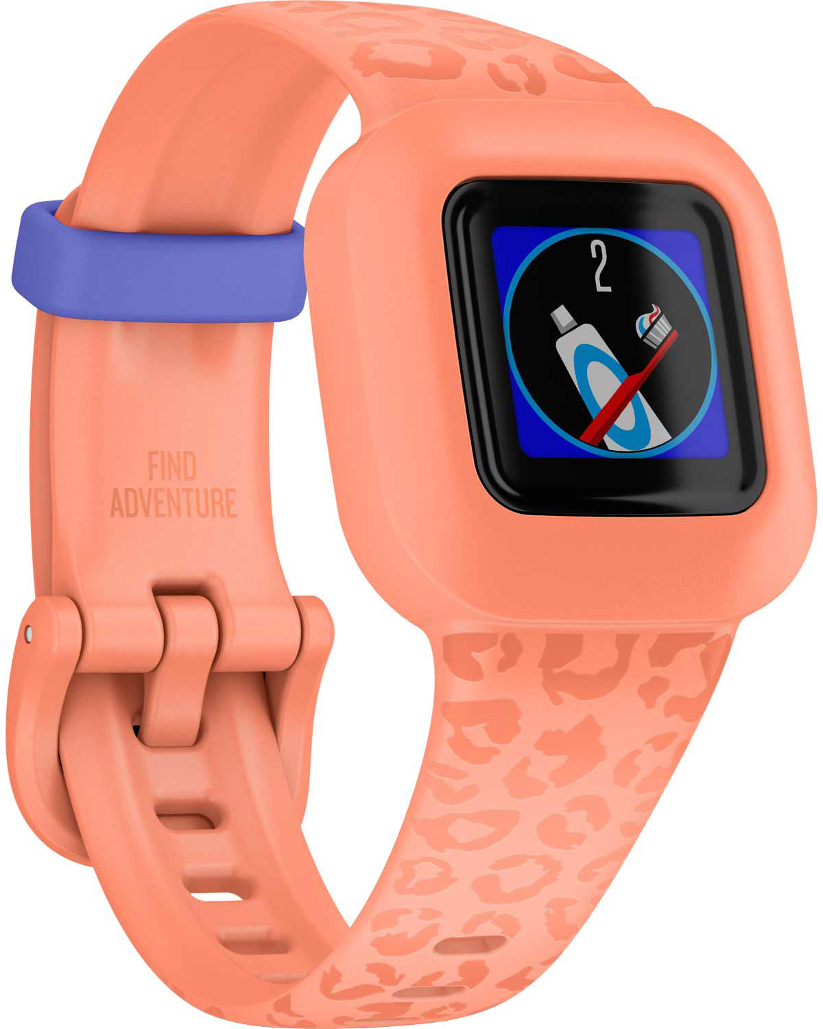 GARMIN Vivofit jr. 3 Peach Leopard Silicone Strap 010-02441-04 - 5