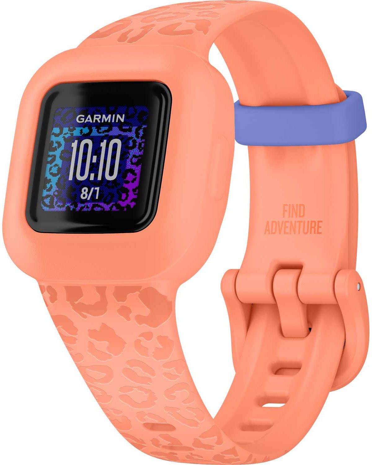 GARMIN Vivofit jr. 3 Peach Leopard Silicone Strap 010-02441-04 - 6