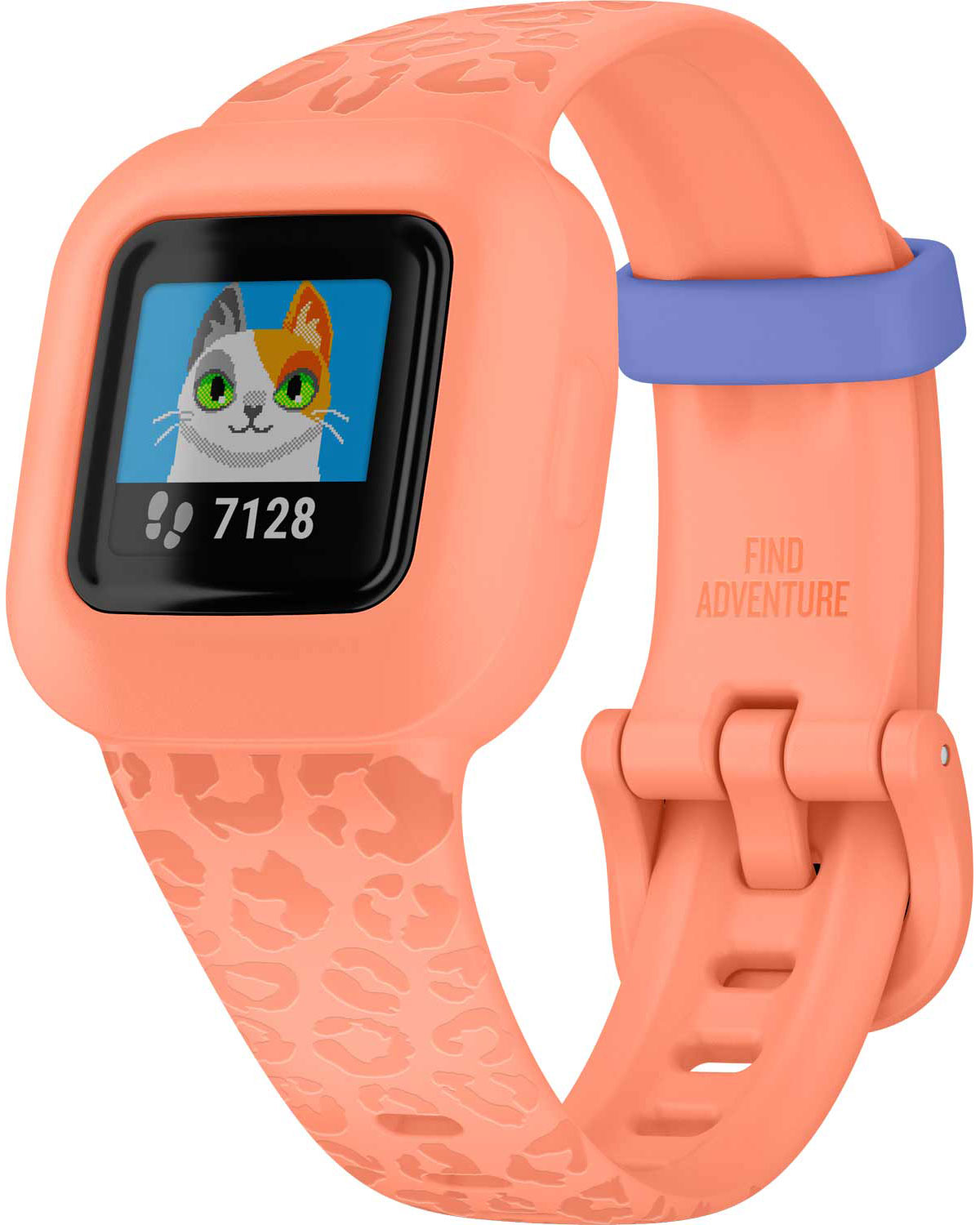 GARMIN Vivofit jr. 3 Peach Leopard Silicone Strap 010-02441-04 - 7
