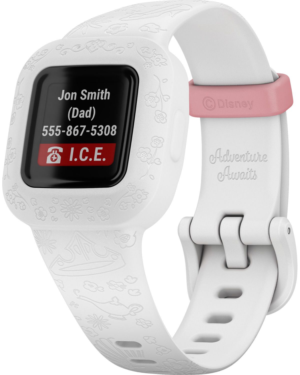 GARMIN Vivofit jr. 3 Disney Princess Grey Silicone Strap 010-02441-12 - 3