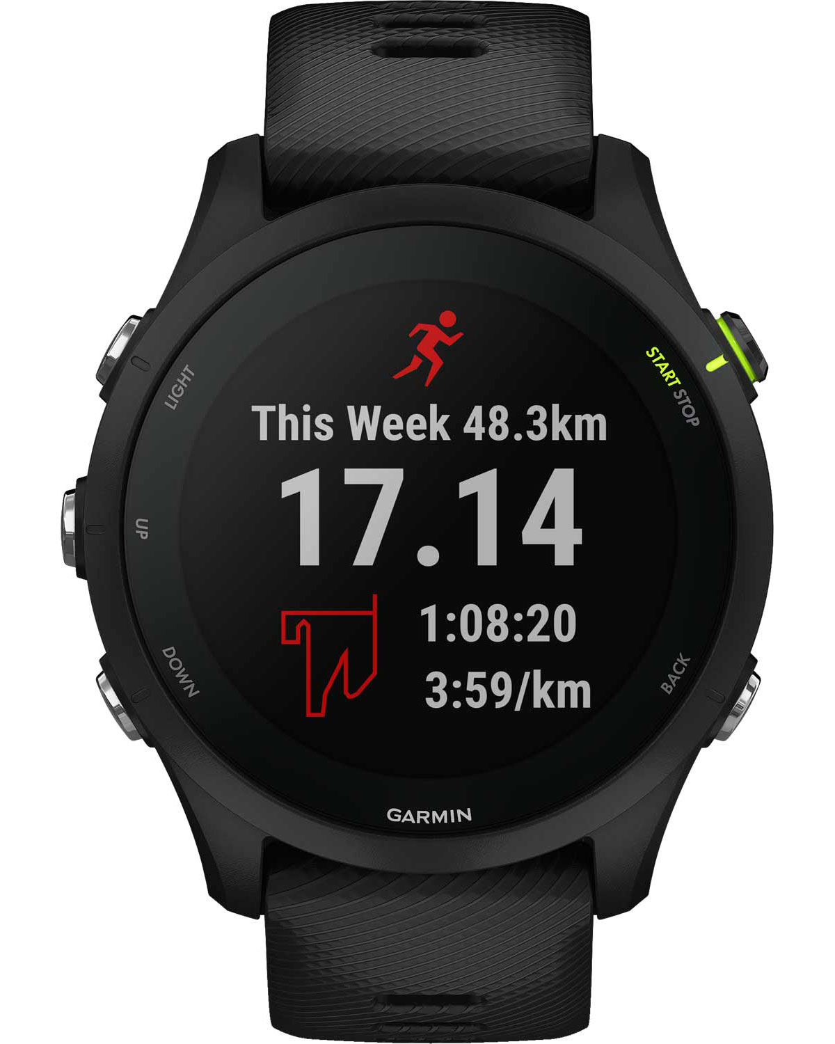 GARMIN Forerunner 255 Music Black Silicone Strap 010-02641-30 - 