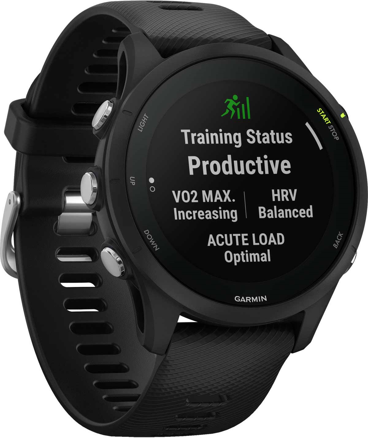 GARMIN Forerunner 255 Music Black Silicone Strap 010-02641-30 - 5