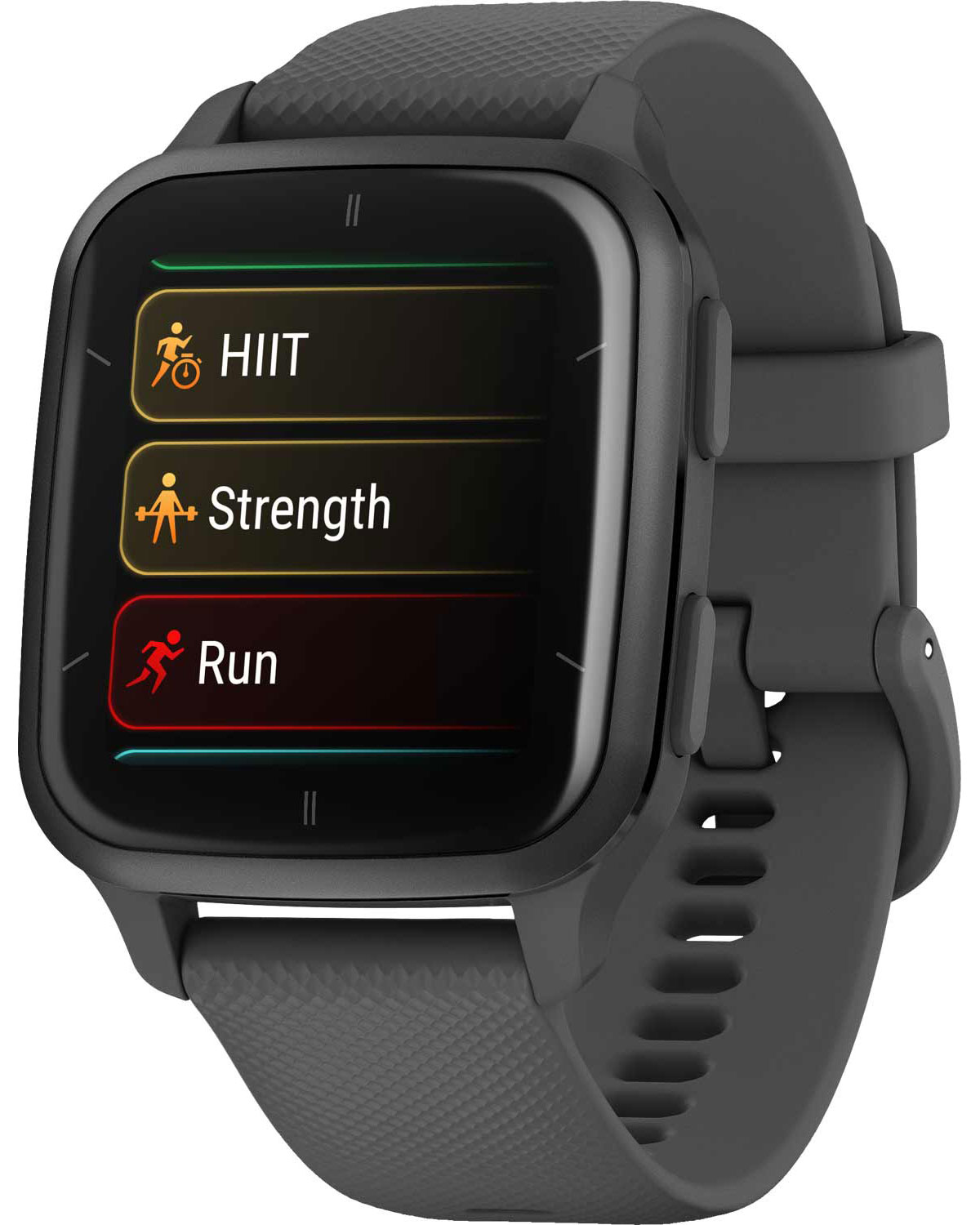GARMIN Venu Sq 2 40.6 X 37mm Slate Bezel with Shadow Gray Silicone Band 010-02701-10 - 