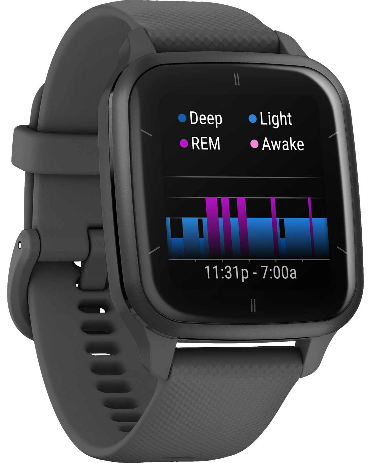 GARMIN Venu Sq 2 40.6 X 37mm Slate Bezel with Shadow Gray Silicone Band 010-02701-10 - 3