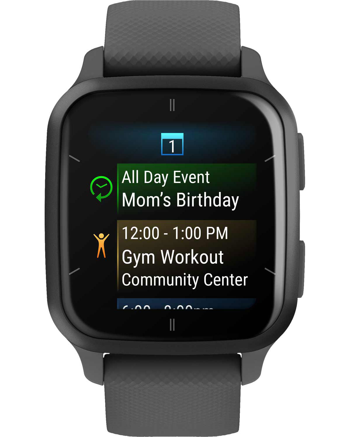 GARMIN Venu Sq 2 40.6 X 37mm Slate Bezel with Shadow Gray Silicone Band 010-02701-10 - 