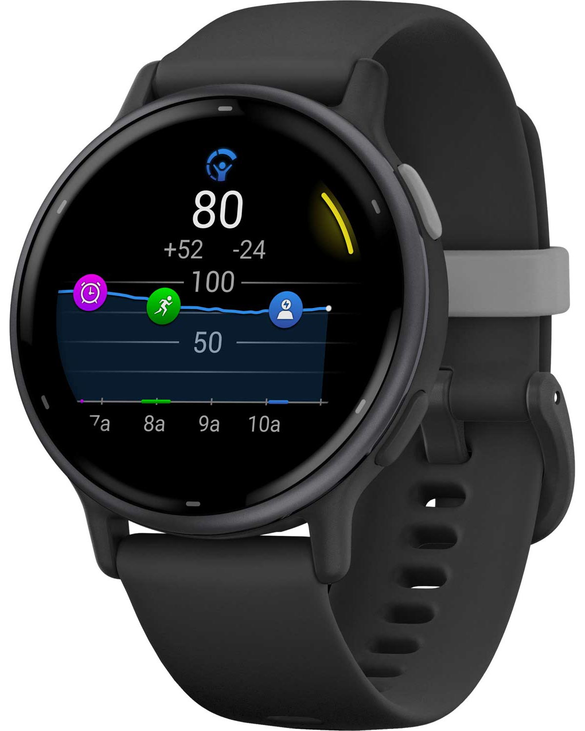 GARMIN Vivoactive 5 Slate Aluminum Bezel 42.2mm Black Case and Silicone Band 010-02862-10 - 4
