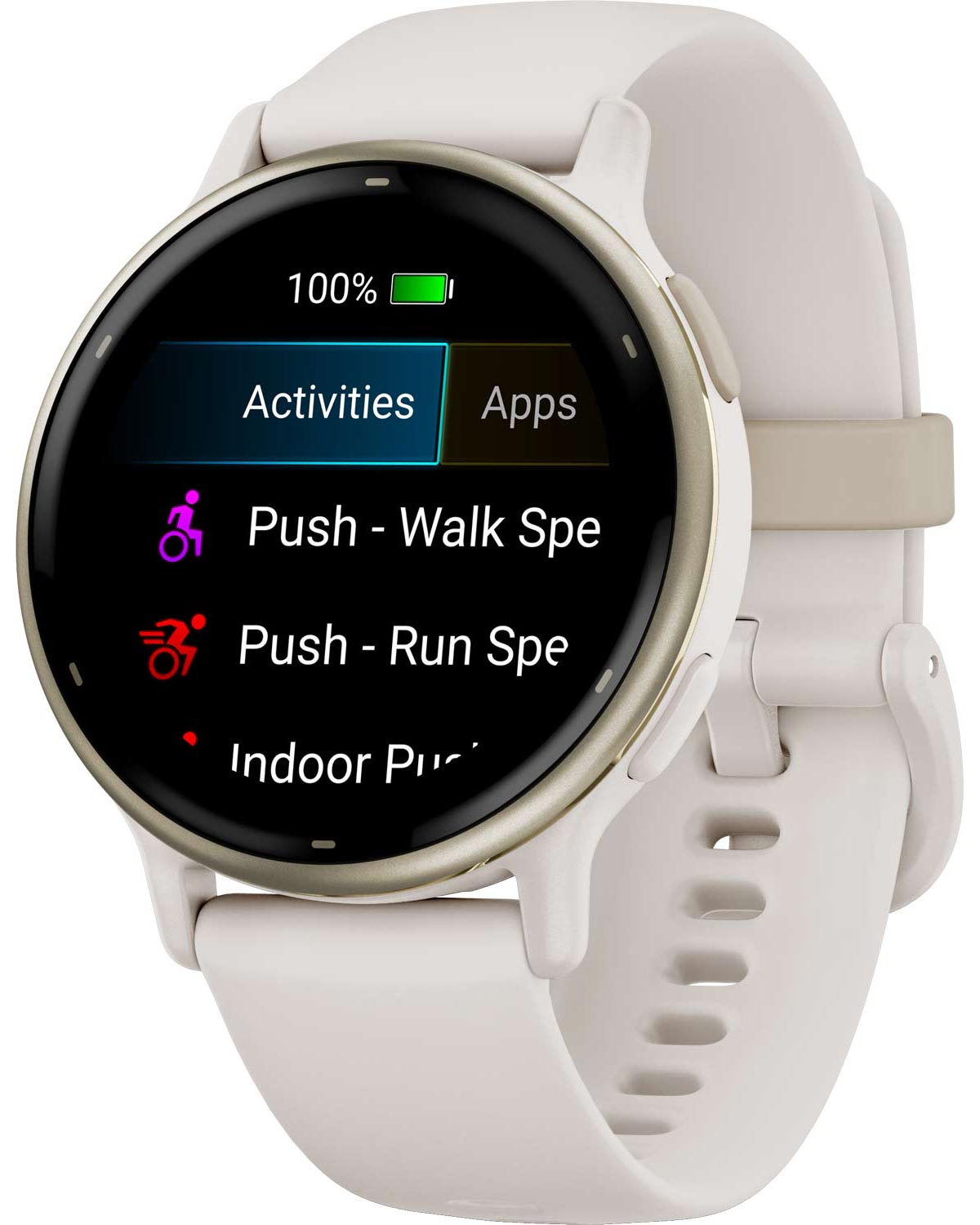 GARMIN Vivoactive 5 Cream Gold Aluminum Bezel 42.2mm Ivory Case and Silicone Band 010-02862-11 - 4